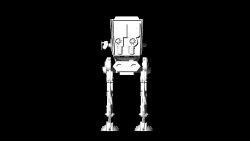 Rendered back view of the AT-ST.