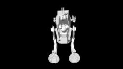 Rendered bottom view of the AT-ST.