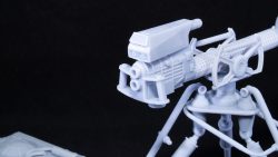 Closeup shot of blaster handles and receiver.