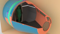Millennium Falcon cockpit interior figure test. Figure in doorway is the same size as the Han Solo black series figure.