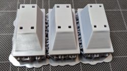 3 prototype bodies fresh out of the curing station (Top view)
